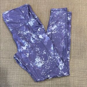 All in Motion Purple and White Active Leggings